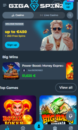Klik rechts bovenaan op de sign up knop
